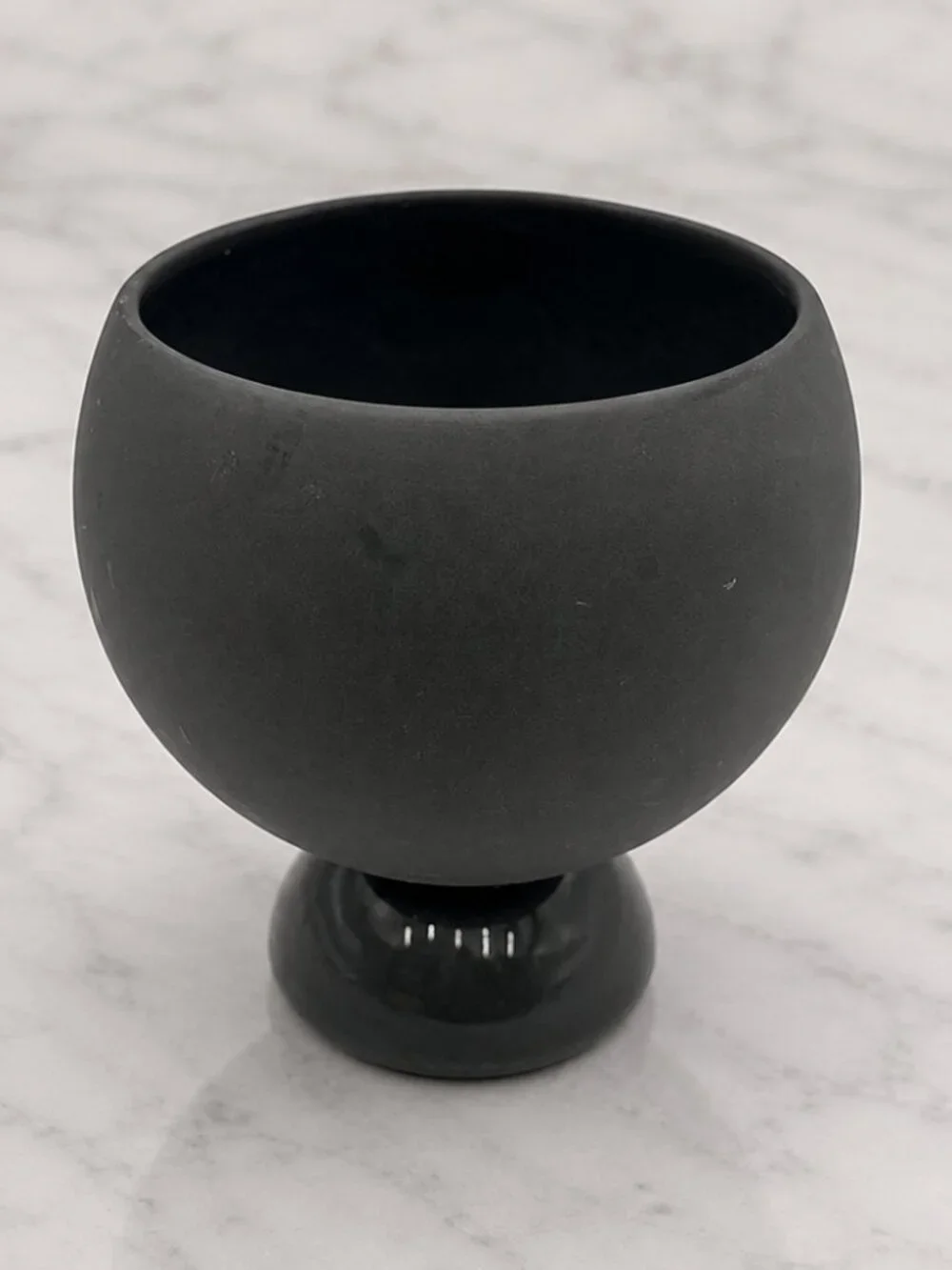 Ladder + Light Matte Black Pedestal Bowl Planter Minimalist Made in USA